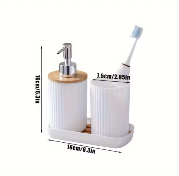 Set de Baño Blanco (3 piezas) - Imagen 2