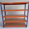 Rack Repisa Madera 180x180x60 cm Naranjo con Azul - Imagen 3