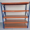 Rack Repisa Madera 180x180x60 cm Naranjo con Azul - Imagen 5