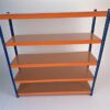 Rack Repisa Madera 180x180x60 cm Naranjo con Azul - Imagen 8
