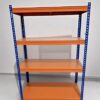 Rack Repisa Madera 175x120x50 cm Naranjo con Azul - Imagen 2