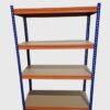 Rack Repisa Madera 175x120x50 cm Naranjo con Azul - Imagen 4