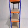 Rack Repisa Madera 175x120x50 cm Naranjo con Azul - Imagen 6