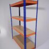 Rack Repisa Madera 175x120x50 cm Naranjo con Azul - Imagen 3