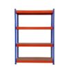 Rack Repisa Madera 175x120x50 cm Naranjo con Azul