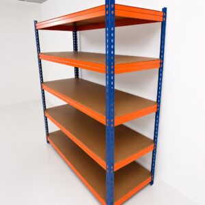 Rack Repisa Madera 180x180x60 cm Naranjo con Azul