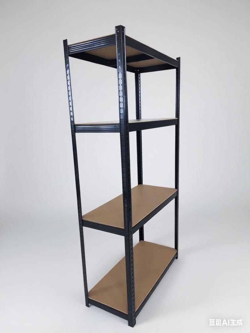 Estante Negro con Repisas de Madera – Medidas: 1.80 m x 90 cm x 40 cm