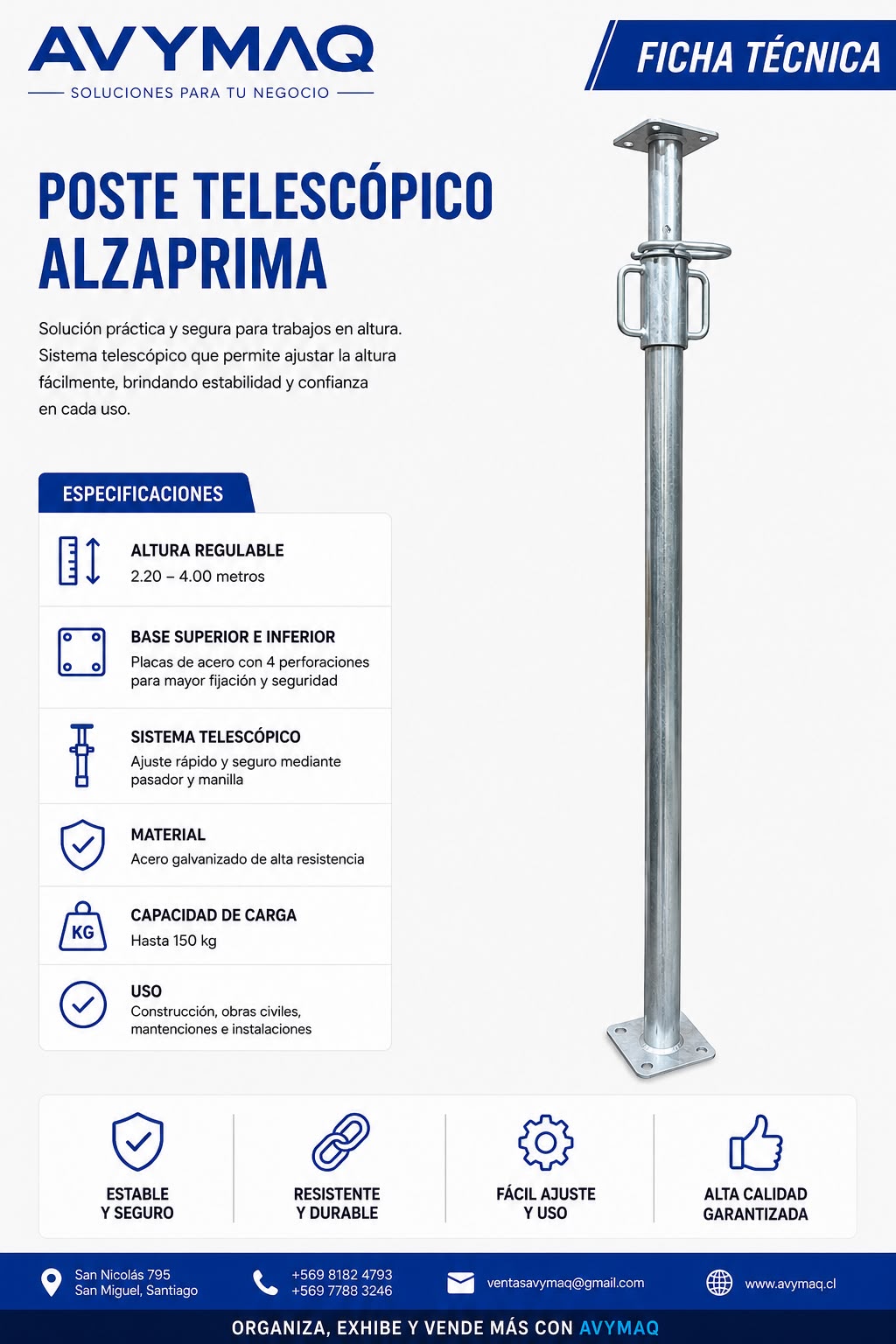 Alzaprima Avymaq 2.2- 4m - Imagen 2